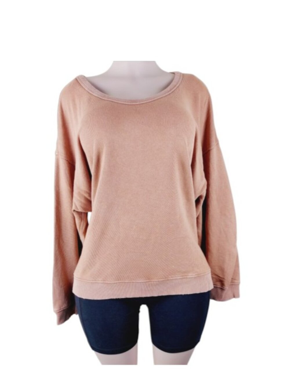 Aerie Women's Dusty Rose Round Neck Oversized Casual Sweatshirt Size M